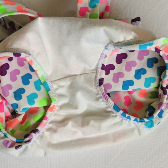 children's place neon colorful hearts one piece swimsuit 6 months baby girl - Picture 6 of 7